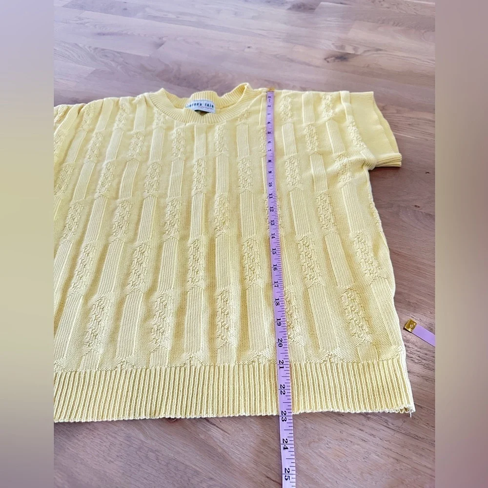 Vintage short sleeve sweater sunshine yellow